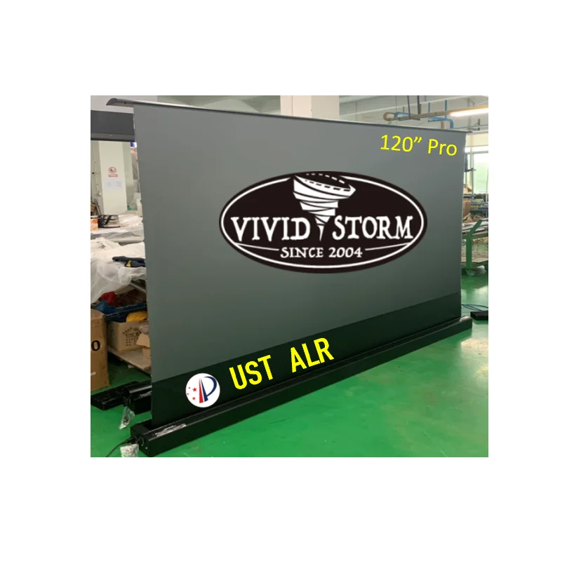 

Pro VIVIDSTORM 120 inch Electric Tension floor screen for UST ALR Laser Projector motorized 4K HD min short throw movie screen