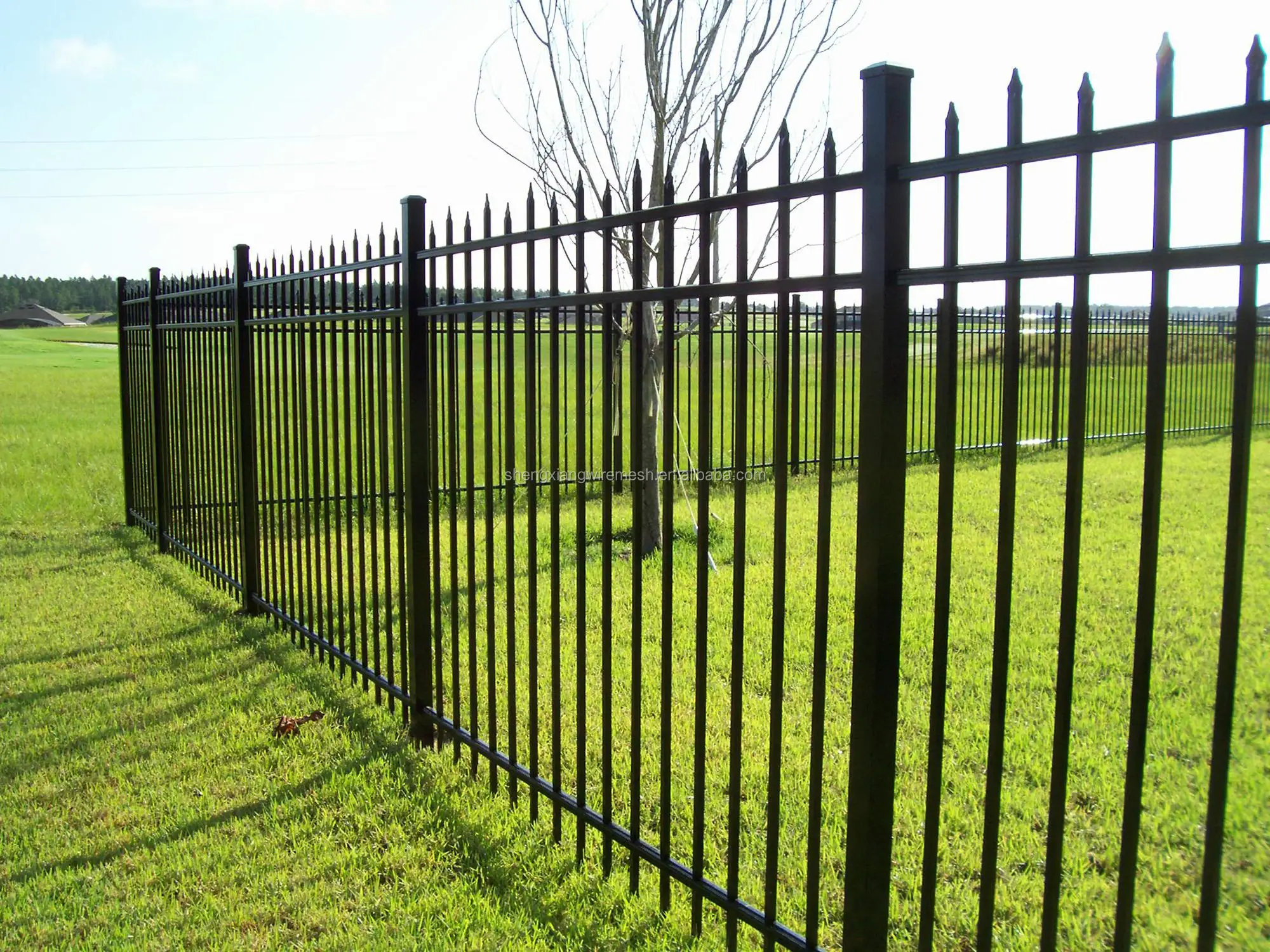 Artistic Perimeter Outdoor Tubular Fence High Zinc Steel Fence Quality Customized Ornamental