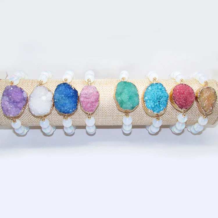 

BRH1263 Fashion Opal Beaded Druzy Bracelet,Wholesale Druzy Jewelry Bracelet