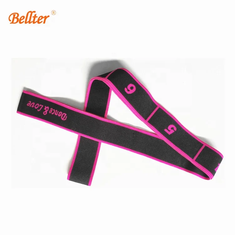 

4cm Wide Pink Color Custom Fitness Gymnastics Elastic Band