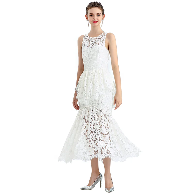 

D085 Summer High Quality Fashion Elegant Long Evening Office Formal Casual Girls Women Dresses