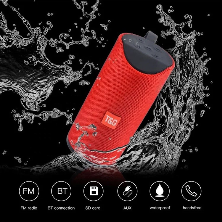 TG113 Wireless Speaker FM radio Music Player Portable Bass Stereo Subwoofer waterproof Outdoor Blue tooth Speaker - ANKUX.COM