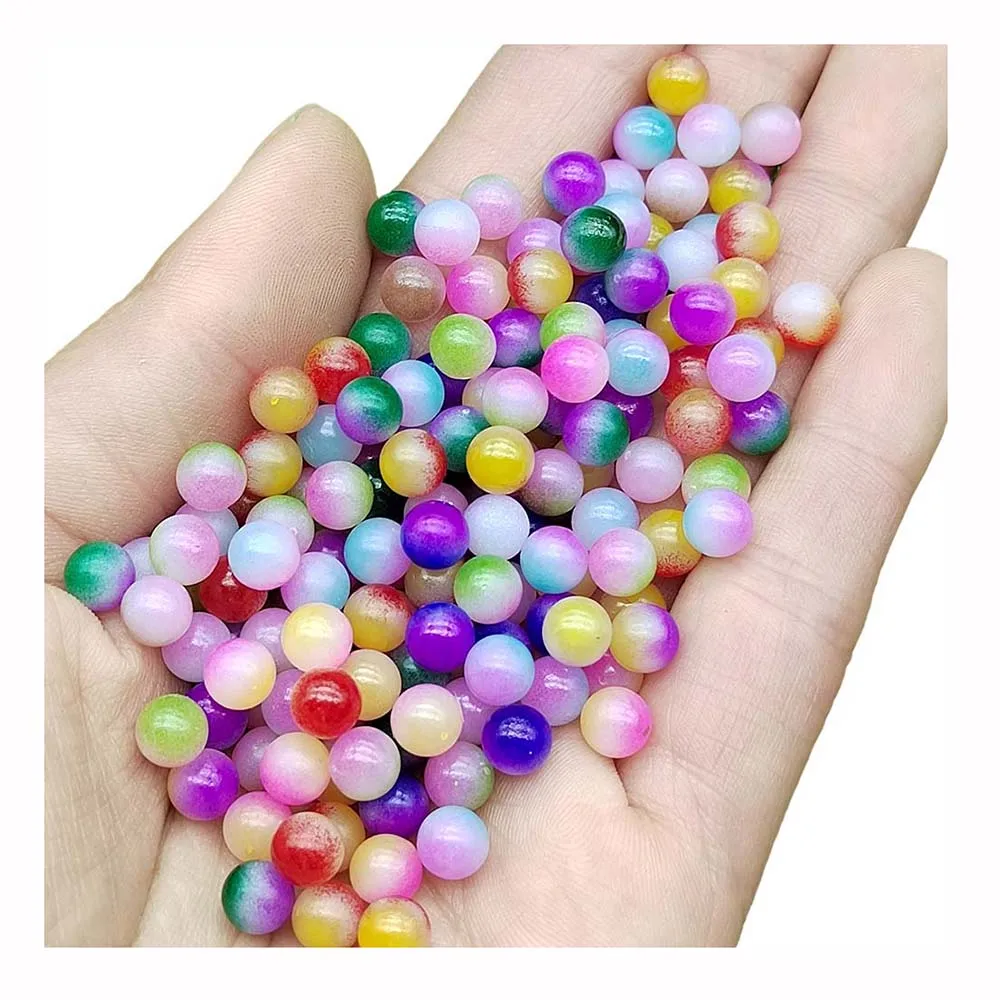 

Acrylic Round Beads For Clothing Accessories No Hole Loose Beads DIY Make Earrings Pendant Crafts Decorate Materials