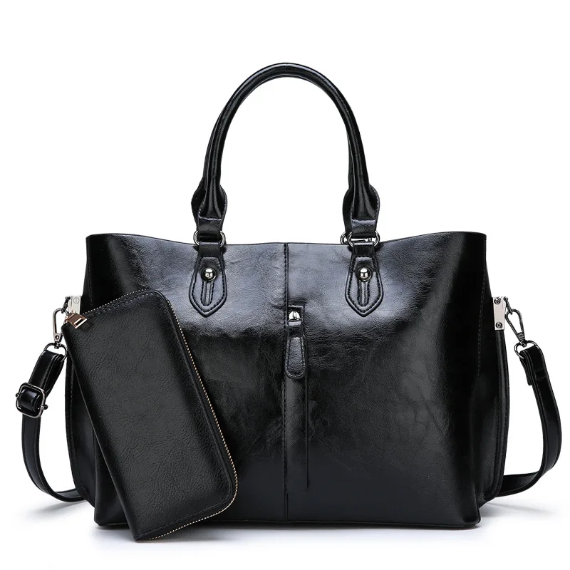 

2021 New Style Portable Big Bag Simple One Shoulder Large Capacity Bag Set Fashion Women Tote Bag