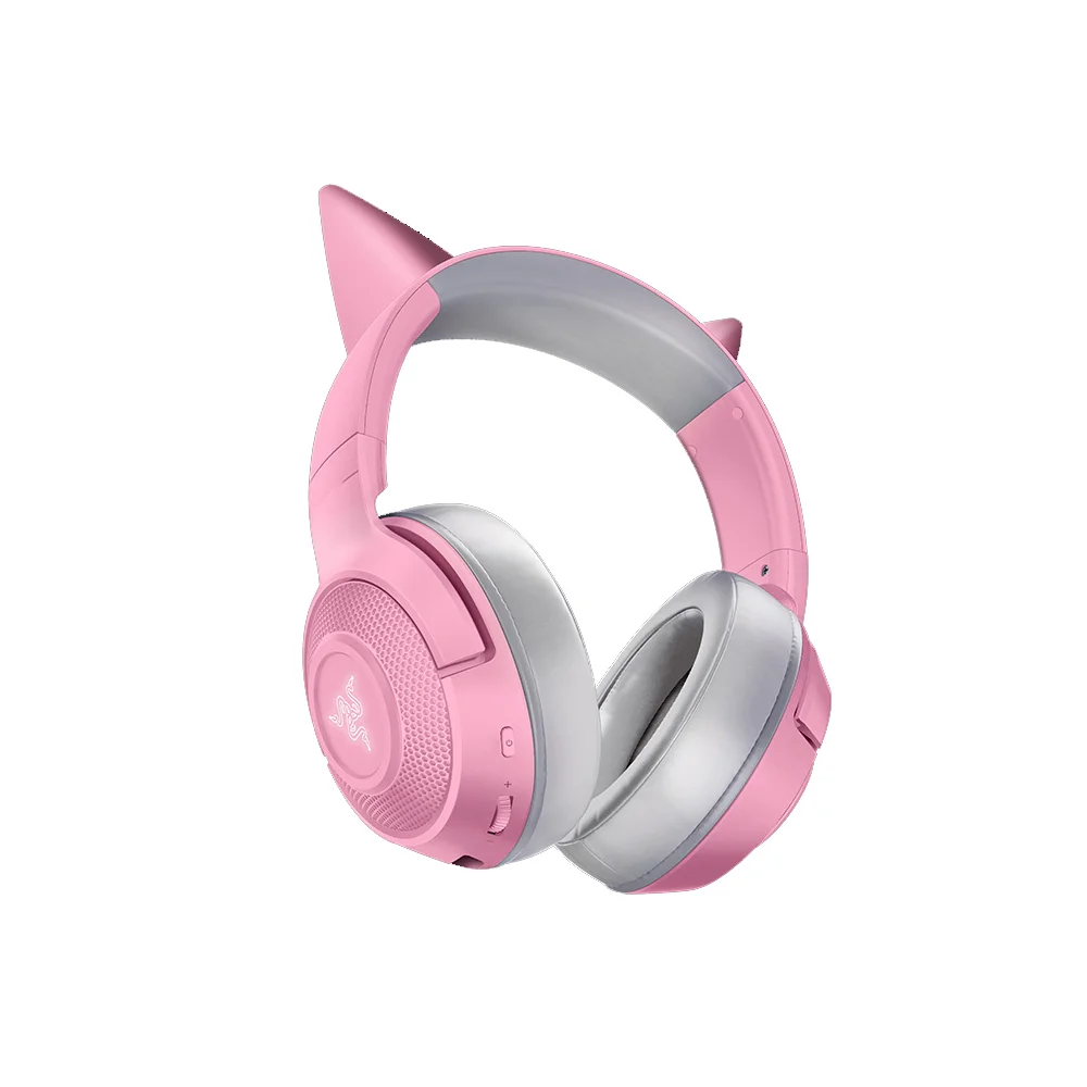 

Razer Kraken BT Kitty Edition Headset RGB BT 5.0 Wireless Gaming Headset bulit-in microphone laptop accessorys, Pink