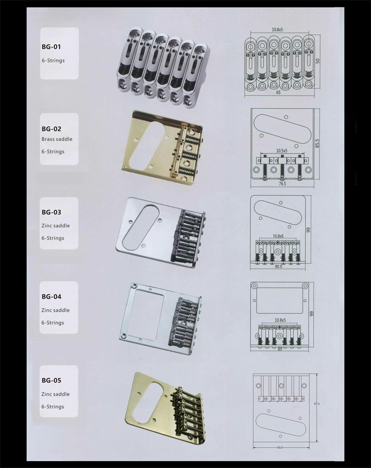 Wholesale Guitar Hardware Series,Fixed Type 5 Strings Bass Guitar