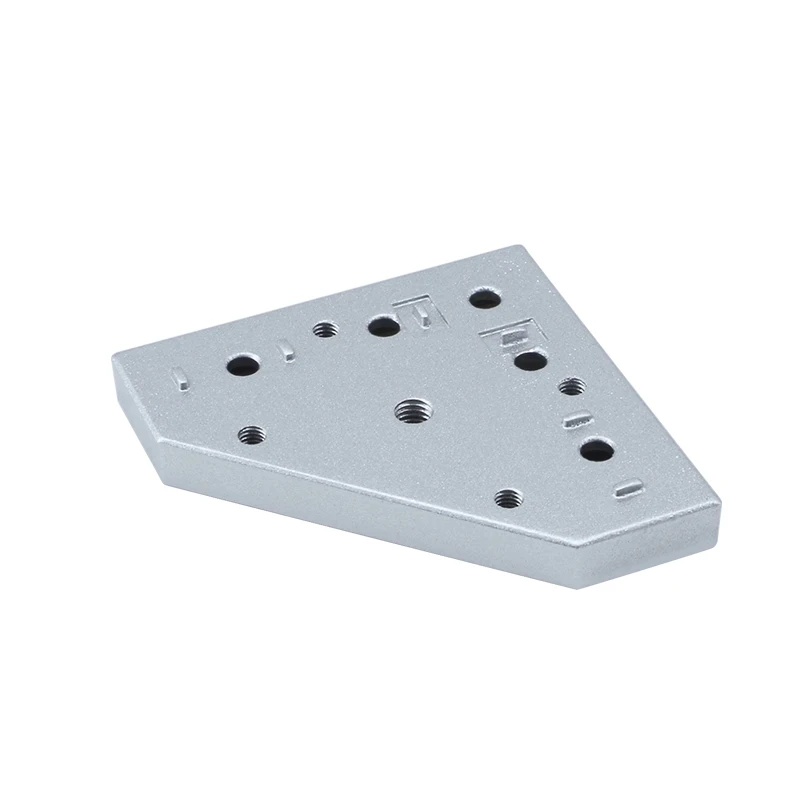China Supplier 7980 Cnc Aluminum Silver Leveling  Base Plate 3030f M6 M8 for 3030industrial t Slot Aluminum Extrusion 30 40 45