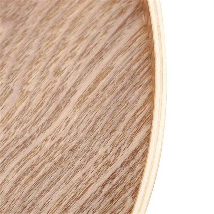 large wooden tray round