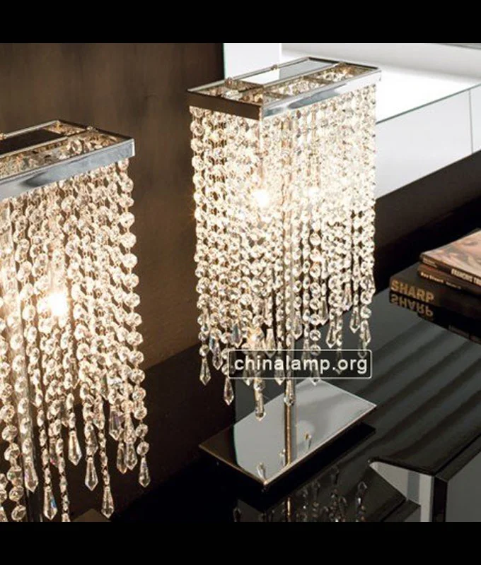 European contemporary table lamp crystal