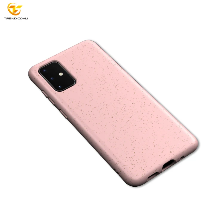 

For Samsung S20 Soft Biodegradable Compostable Bamboo Fiber Phone Case, White, red, black, dark blue, pink, green, yellow