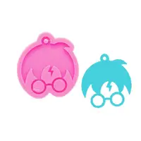 

S742 silicone shiny porter keychain mold for resin crafts