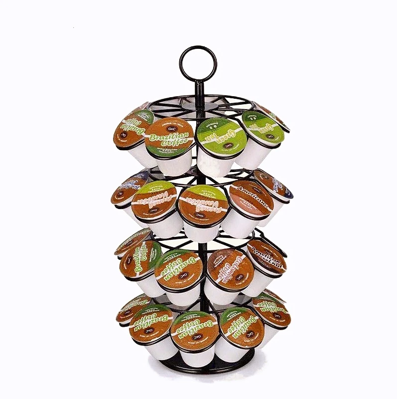 

Amazon Best Seller 27/35 PCS Coffee Pod Rotating Stand Docle Guato Coffee Capsule Storage Rack, Black