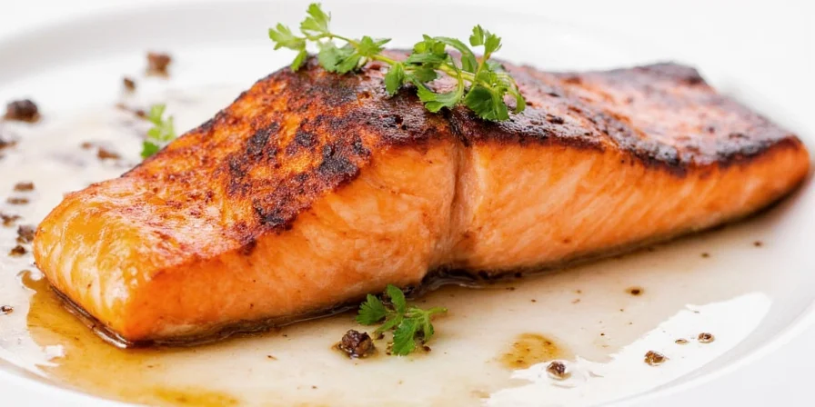 Diagram showing chemical interaction between honey, balsamic, and salmon fats