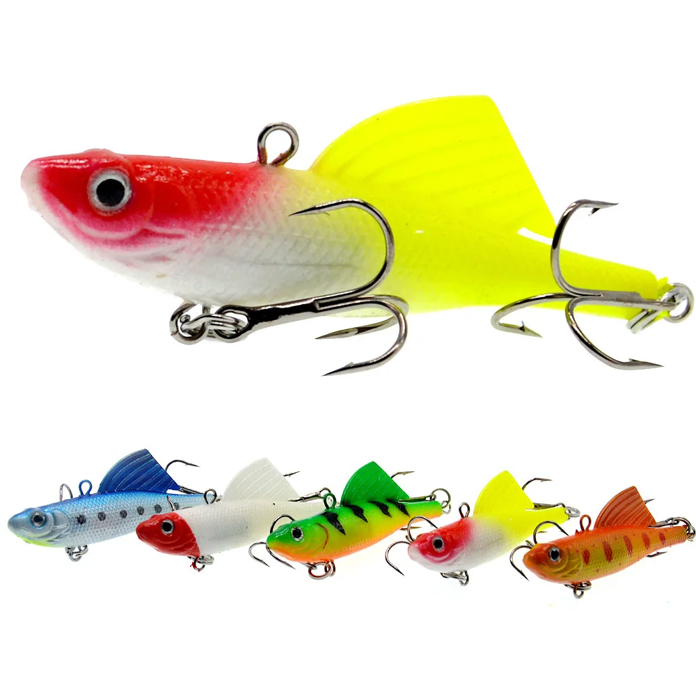 

Lure Soft 65mm 16.5g Bait Single Hook Pack Lead Fish Road Yat-shaped Lead Hook Hidden Bait Fishing Tool Lures, 5 colors