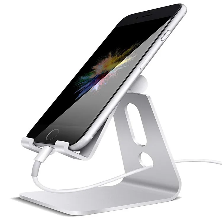 

Amazon Popular Phone Stand Logo Aluminum Phone Stand Desk Phone Desktop Stand, Silver/gold/grey/rose gold