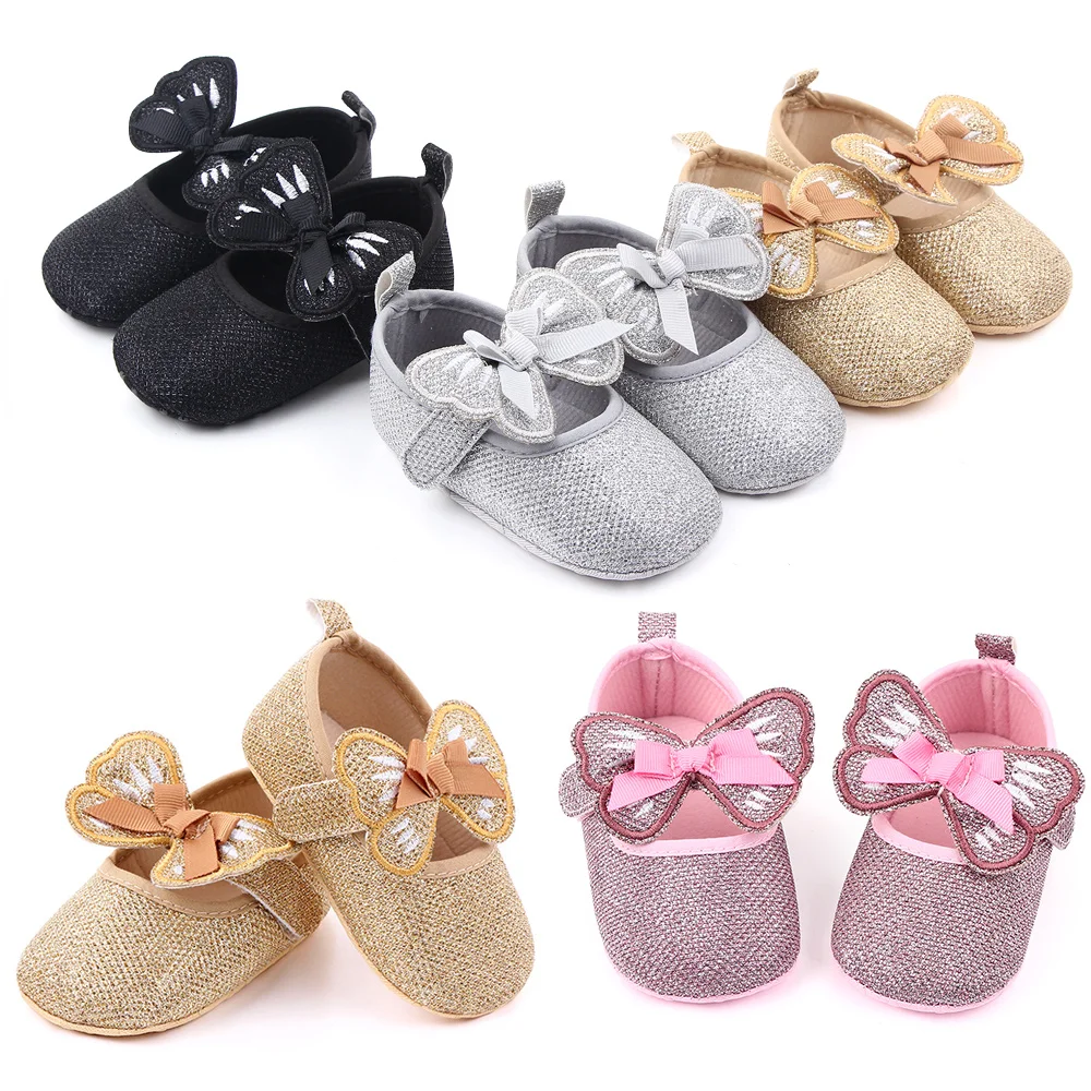 

High-quality soft bottom breathable toddler princess baby shoes girl in bulk, Pink/black/gold/silver