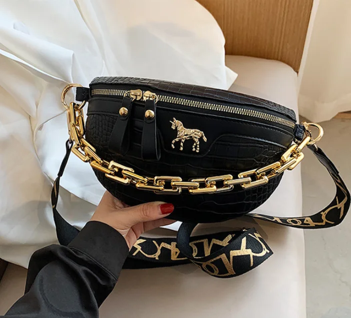 

2021 Wholesale high quality fanny pack soft pu leather waist bag for women, Customized color