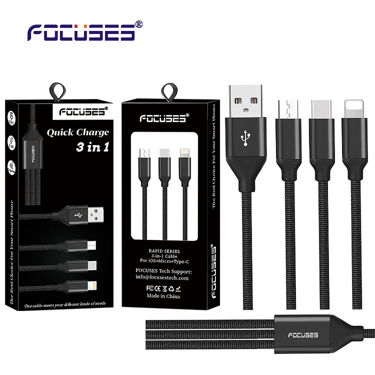 4 in 1 USB Data Charge Cables For IOS For Android For type C - ANKUX.COM