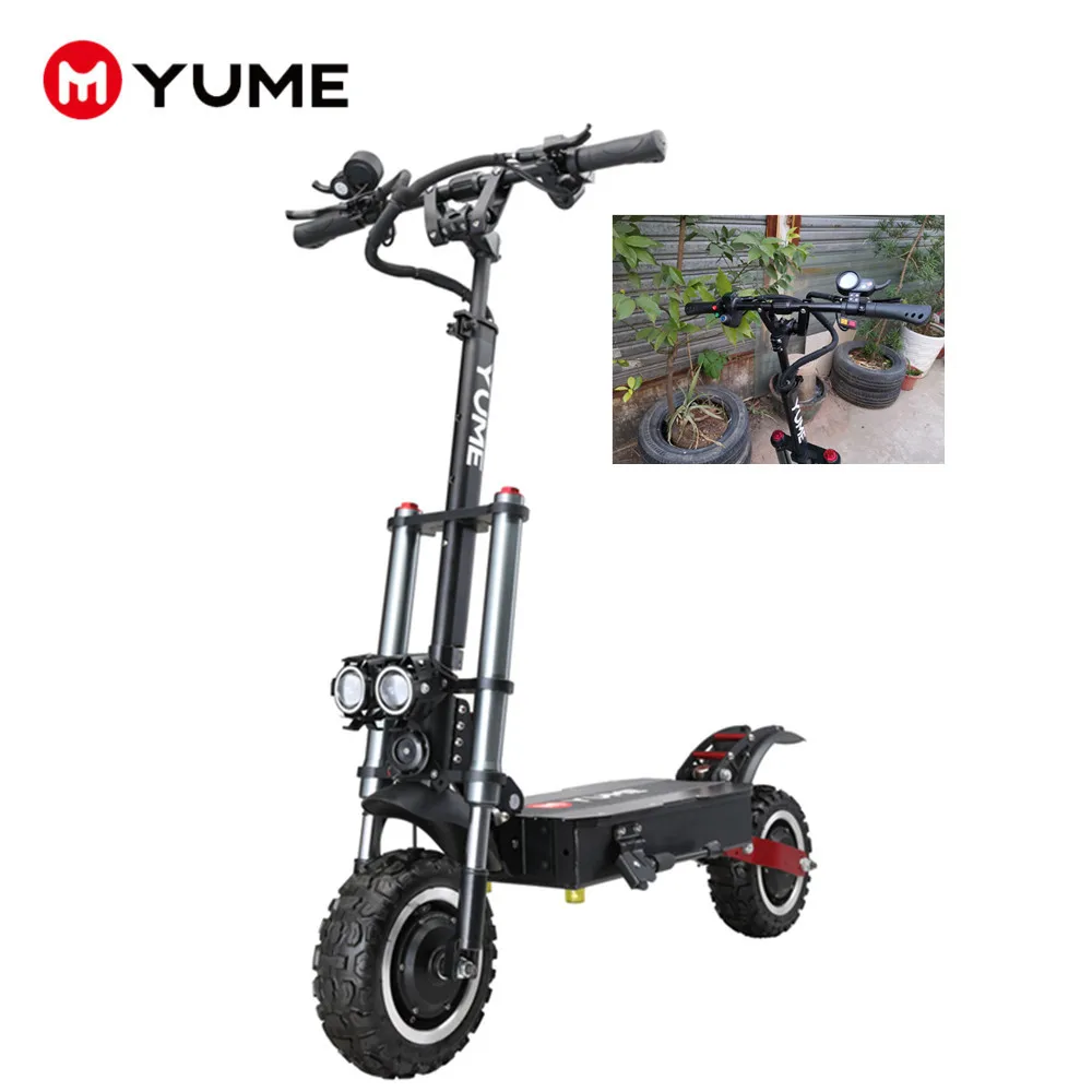 

Yume Big power 5600w 11 inch wide wheel electric scooter foldable two wheels elektrikli scooter with long range 60v 42ah battery