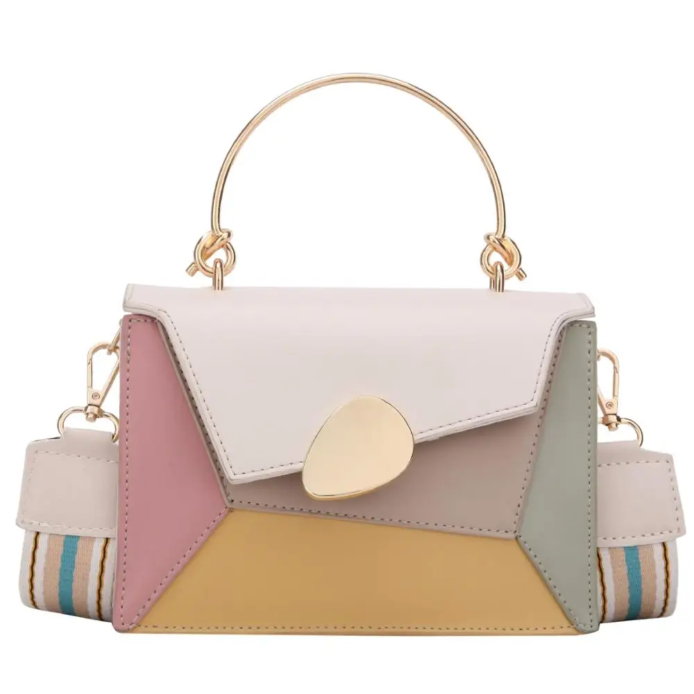 

Custom Design Available Trendy Ladies Fashion Handbags Metal Handle Leather Girls Gift Shoulder Bag Crossbody Women Designers Purses and Handbags, 4 colors