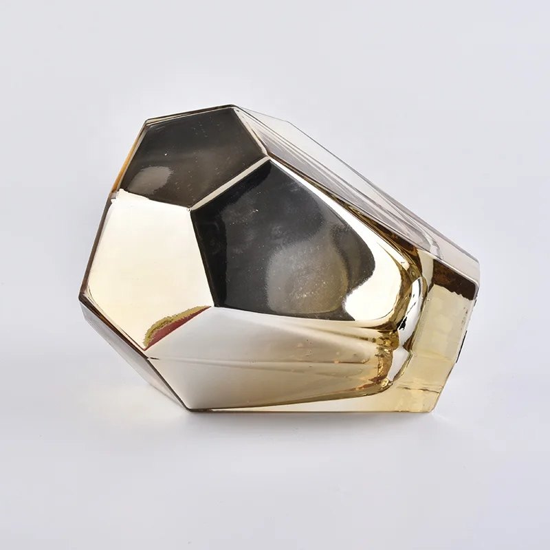 Gold Geometric Glass Candle Holder Wholesale