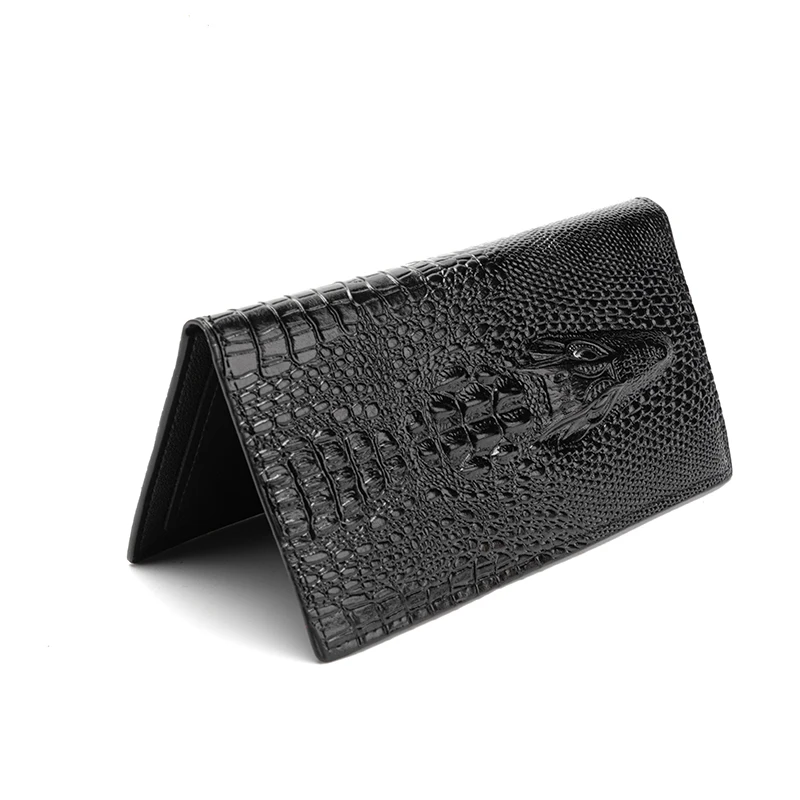 

colorful hot selling vintage genuine crocodile leather card wallet for men