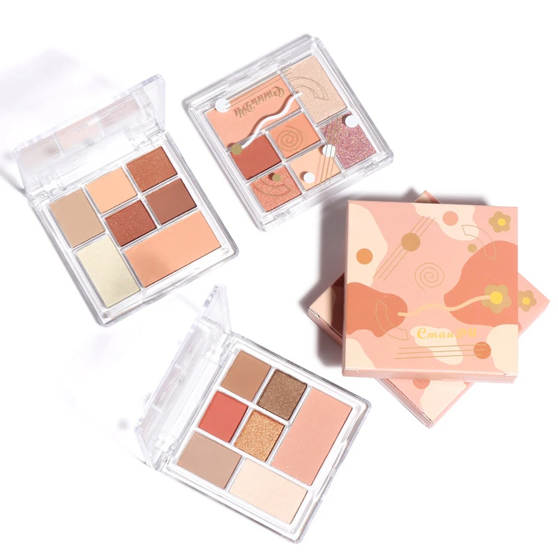 

Wholesale 7 Colors Face Makeup Collection Blush Highlight Repair Matte Glimmer Glitter Eye Shadow Palette