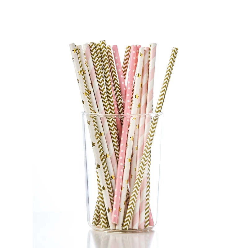

Environmentally Degradable Juice Drinking Disposable Paper Straw Party Food Grade Straws