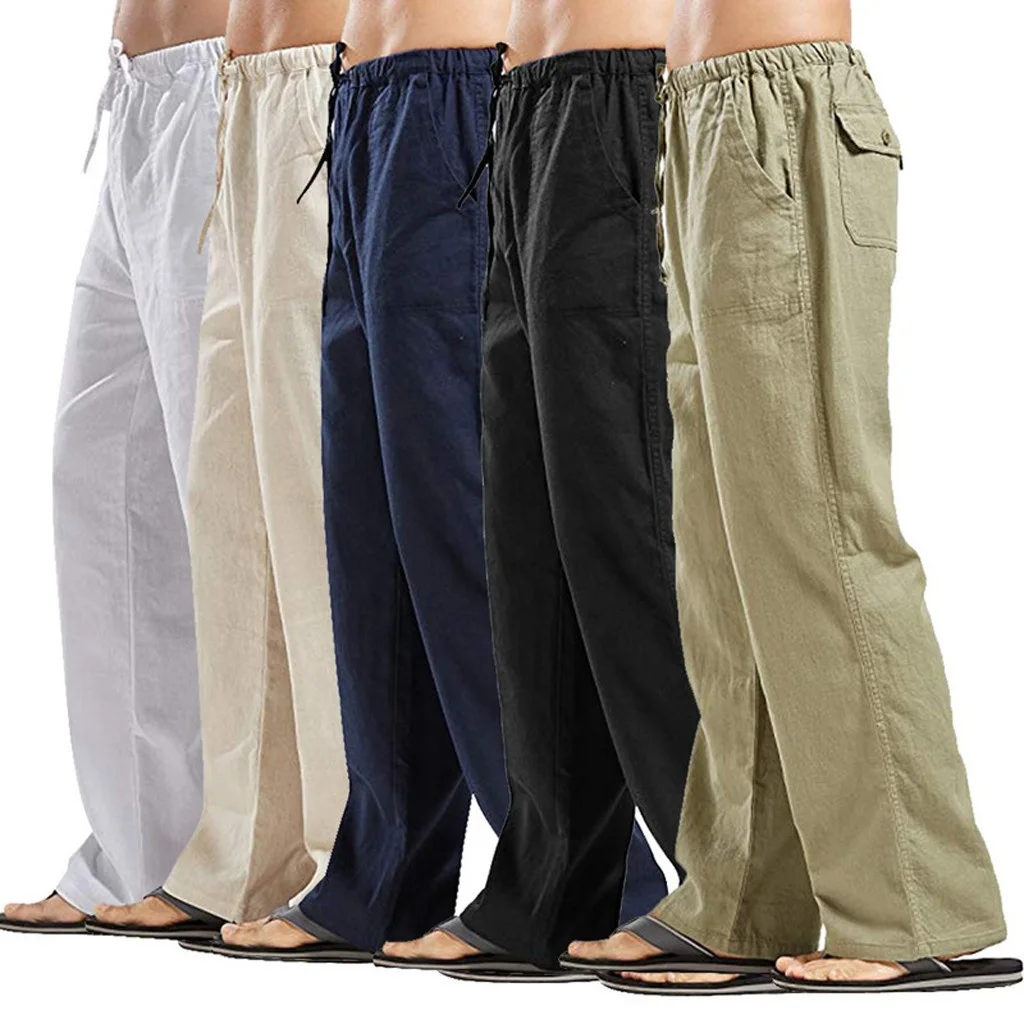 

YD - 2088# hot selling spring flared pants drawstring long pants men's trousers