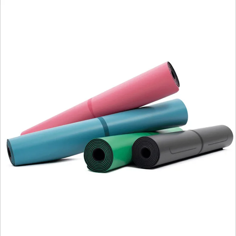 

Factory top sale fitness OEM custom printed personalnized design heated anti slip polyurethane natural PU rubber yoga mat, Customized color