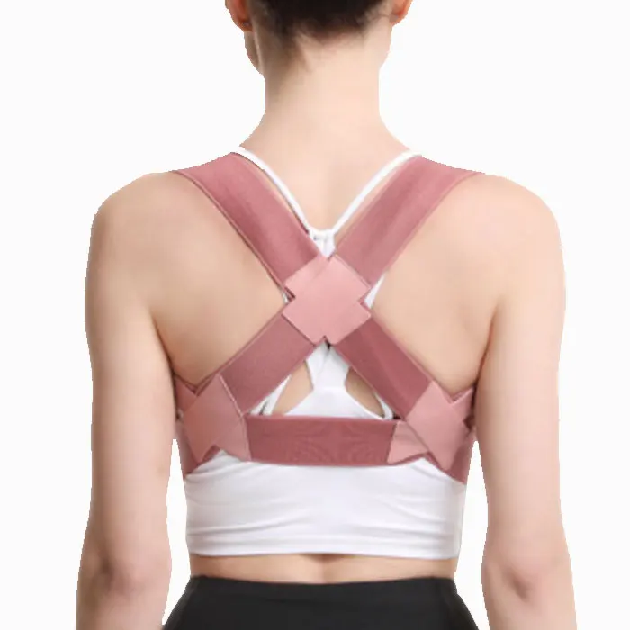 

Comfortable Shoulder Brace Adjustable Posture Corrector Back Support, Black ,pink