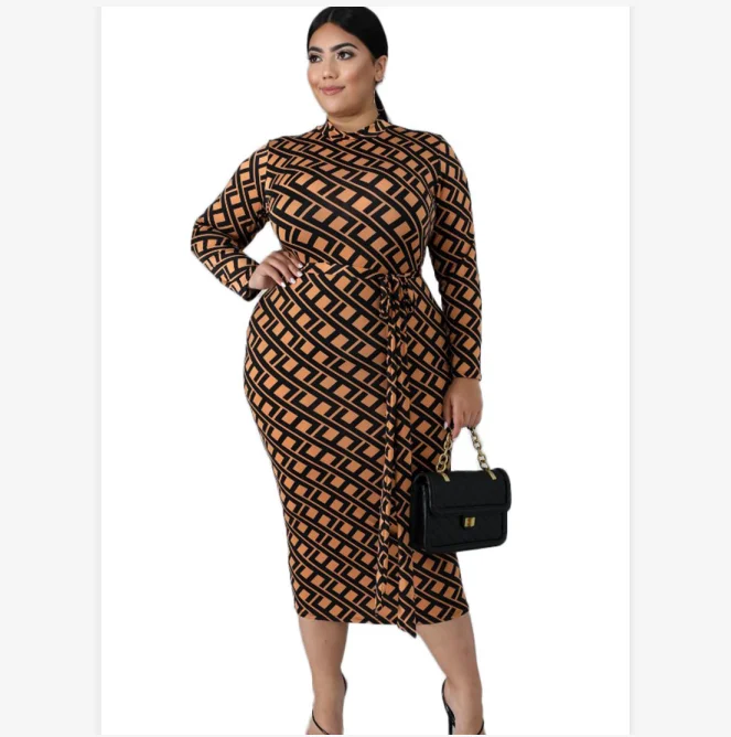 

In Stock New Style 2020 Plus Size Clothing Tie Dye Printed Long Skirt Of Women Casual Dress, As pictures