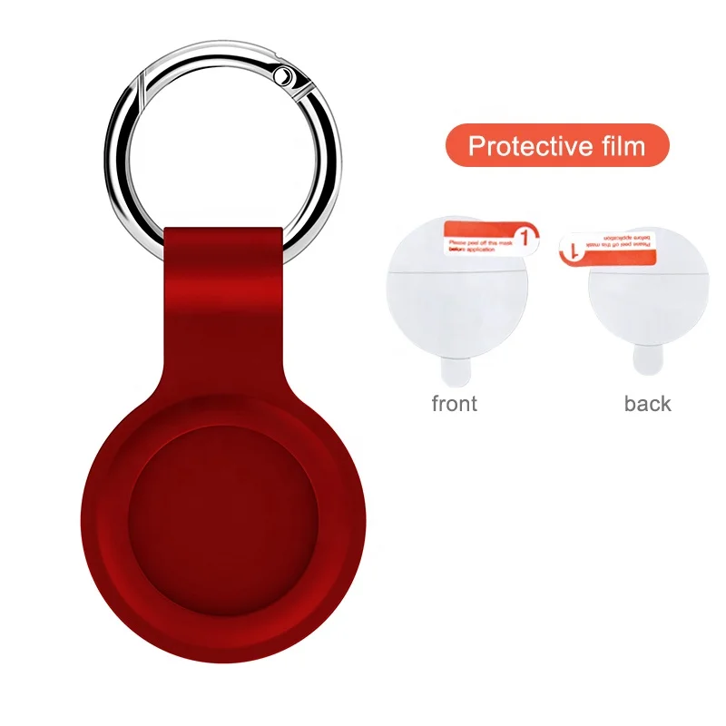 

Silicone Tracker Cover With Clip Holder GPS Pet Anti-lost Protected Case for Airtag with Film, Multi-color, can be customized