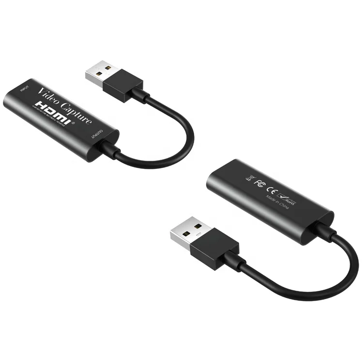 
USB 2.0 audio Video Capture HD 1080 60Hz for mobile phone/tablet/video camera cast screen and audio to your PC and record by PC 