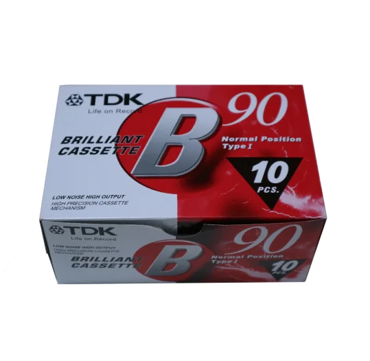 

90 Minutes and 60Minutes TDK Blank Brilliant Cassette Tape with High Quality 10pcs/box