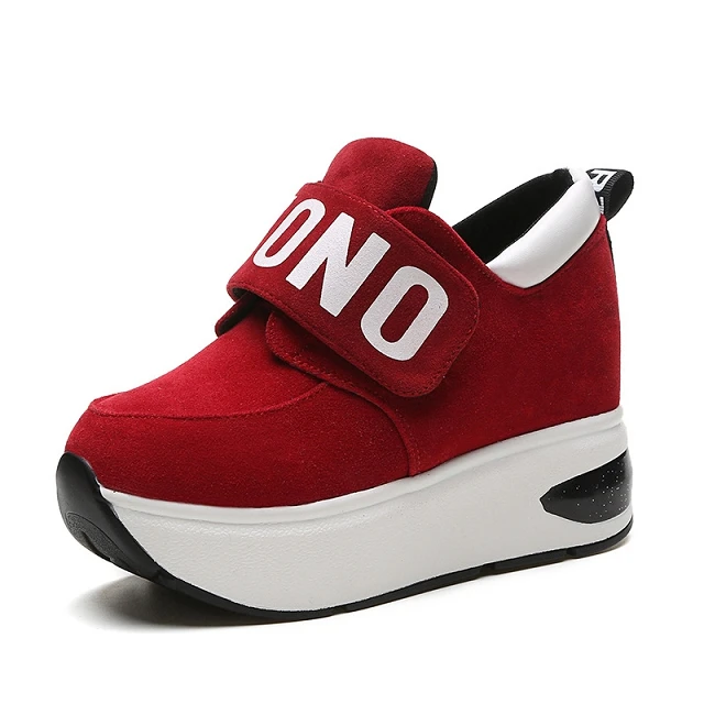 

2019 Fashion Lady High Increasing Casual Sneaker Shoes Running Women Shoes, Red