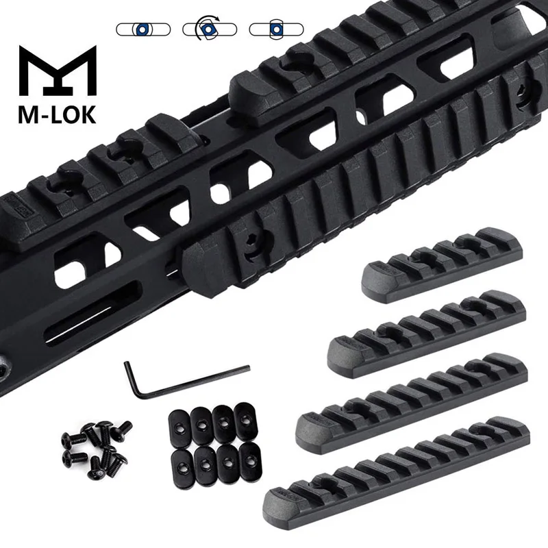 

Black / Tan Tactical MOE Polymer Rail SectionHandguard Picatinny Rail Mount for M-lok Handguard Hunting Airsoft Rifle Accessory