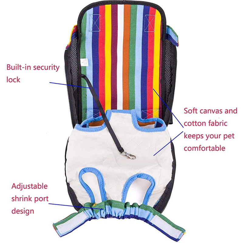 

Puppy Dog Bag Pet Carrier Pouch , Breathable Mesh Shoulder Backpack for Small Medium Cats Chihuahua Outdoor Travel Play, 5 colors
