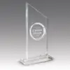 Custom Made Corporate Trophy Block Panel Transparent Printed Acrylic Award Plaque with Base