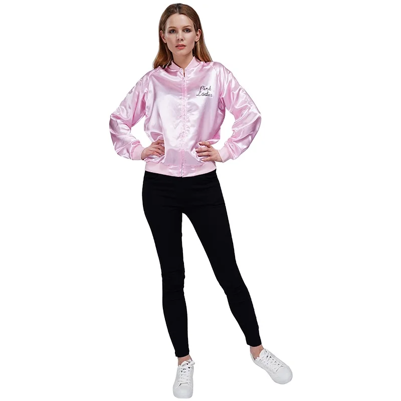 

Dress Up Hot Sales 50's Pink Lady Costumes Carnival Party Cosplay Clothing Pink Lady Jacket Costumes