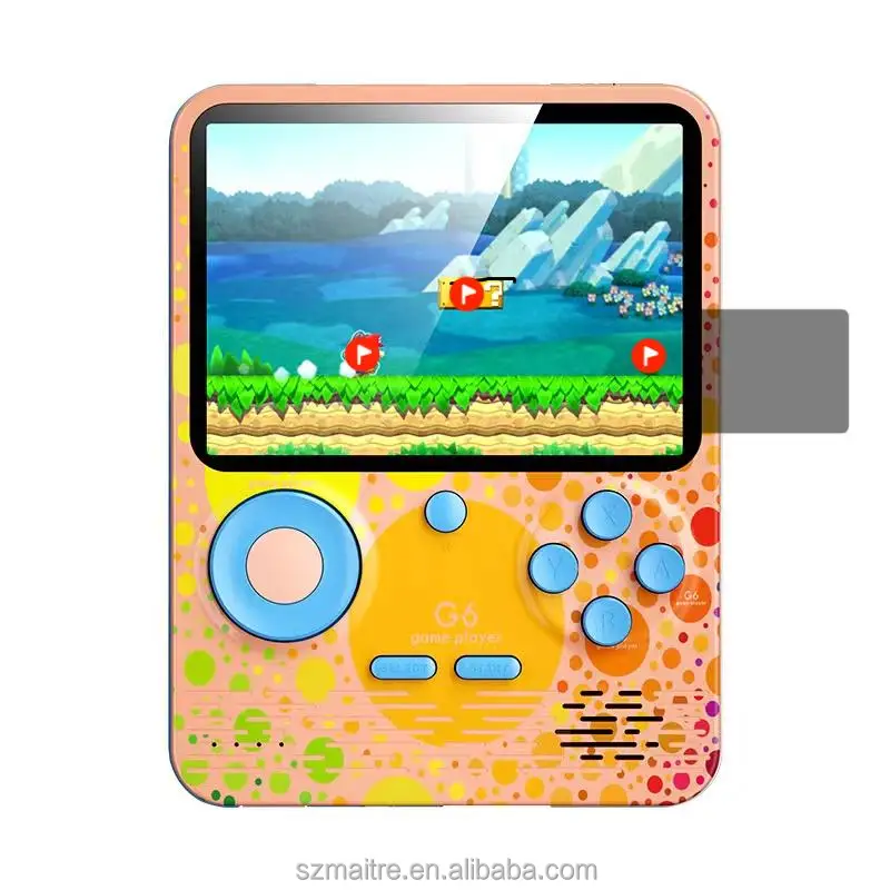 

New Arrival G6 Mini Handheld 666 in 1 Game Console 3.5 inch Color TV Output Portable Power Source 2 Player 666 Games Console G6