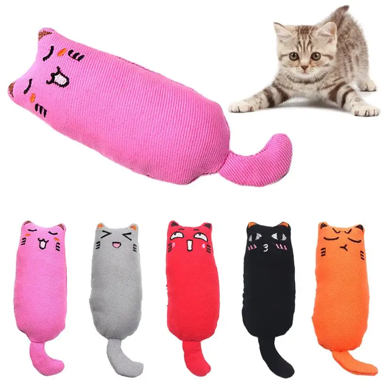 

Pet Plush Toys Claws Thumb Bite Cat Mint Scratcher Teeth Grinding Catnip Cat Toy Interactive Tools Pet Supplies Dropshipping