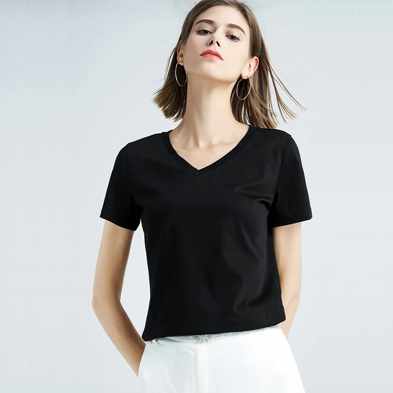 

New Design FJUN Brand Custom T shirt Printing Fast delivery OEM Service Women T shirt