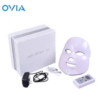 

7 Colors LED Light Facial Mask With Neck Skin Rejuvenation Face Care Treatment Beauty Anti Acne Therapy Whitening Instrument