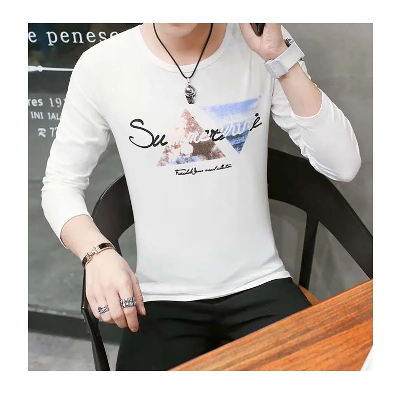 

Fashion Hot Sale Casual Cheap Polyester Long Sleeve O Neck tshirt Men for Wholesale Mens Clothing, Customized