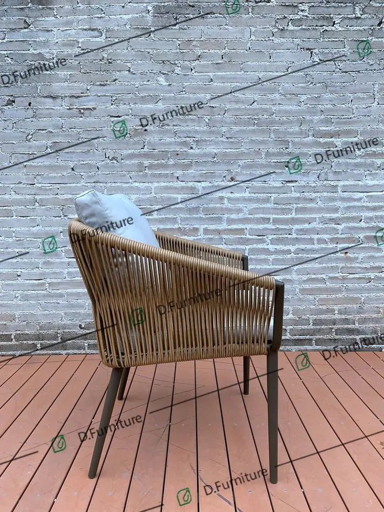 Customized Outdoor Furniture PE Rattan Dining Chair Garden Chair Patio Armchair