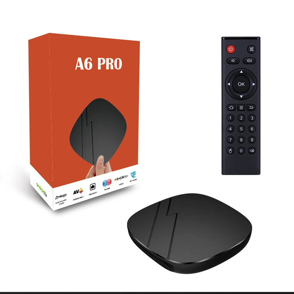 

Amlogic S905W2 2.4G 5G dual wifi A6 Pro set top box 2GB 16GB 4K tv android box A6 Pro with voice input control