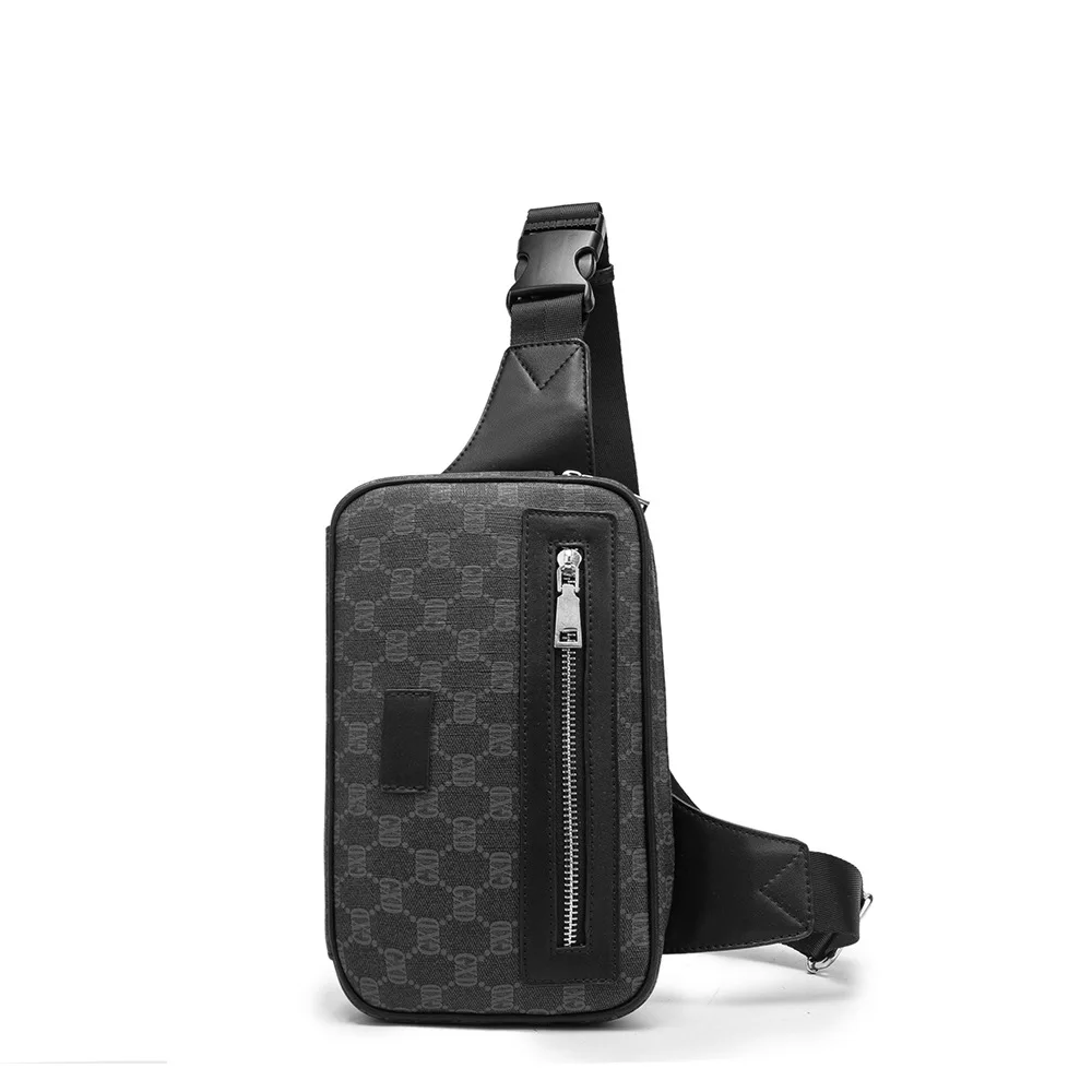 

2021 fashion Retro letter print small backpack male, Black