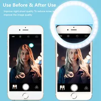 

2019 smart mobile phone accessories customized logo universal LED battery selfie ring light
