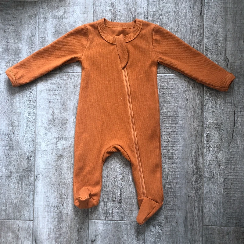 

Soft Baby Cotton Rompers Ribbed Plain Onesie Organic Newborn Solid Jumpsuit Wholesale Kids Romper, As the pic show